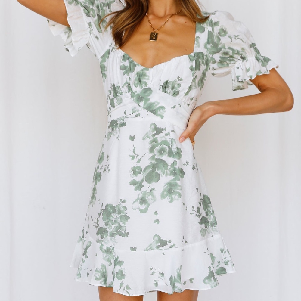 Hello Molly We Do It Better Dress - Green & White